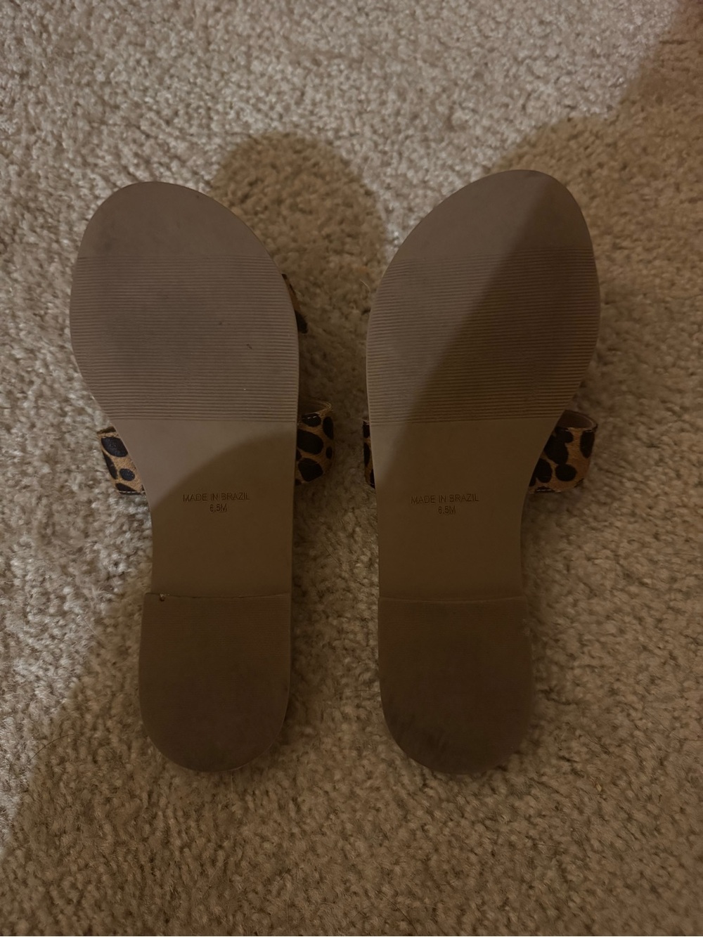 Steve Madden Leopard Print Slide Sandals - Tan and Black - Picture 3 of 4
